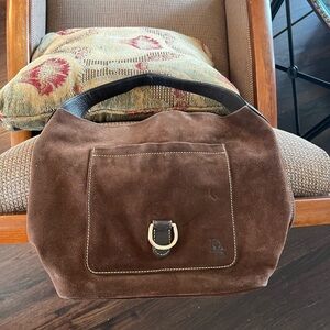 Dooney & Bourke Chocolate Suede Hobo Bag
